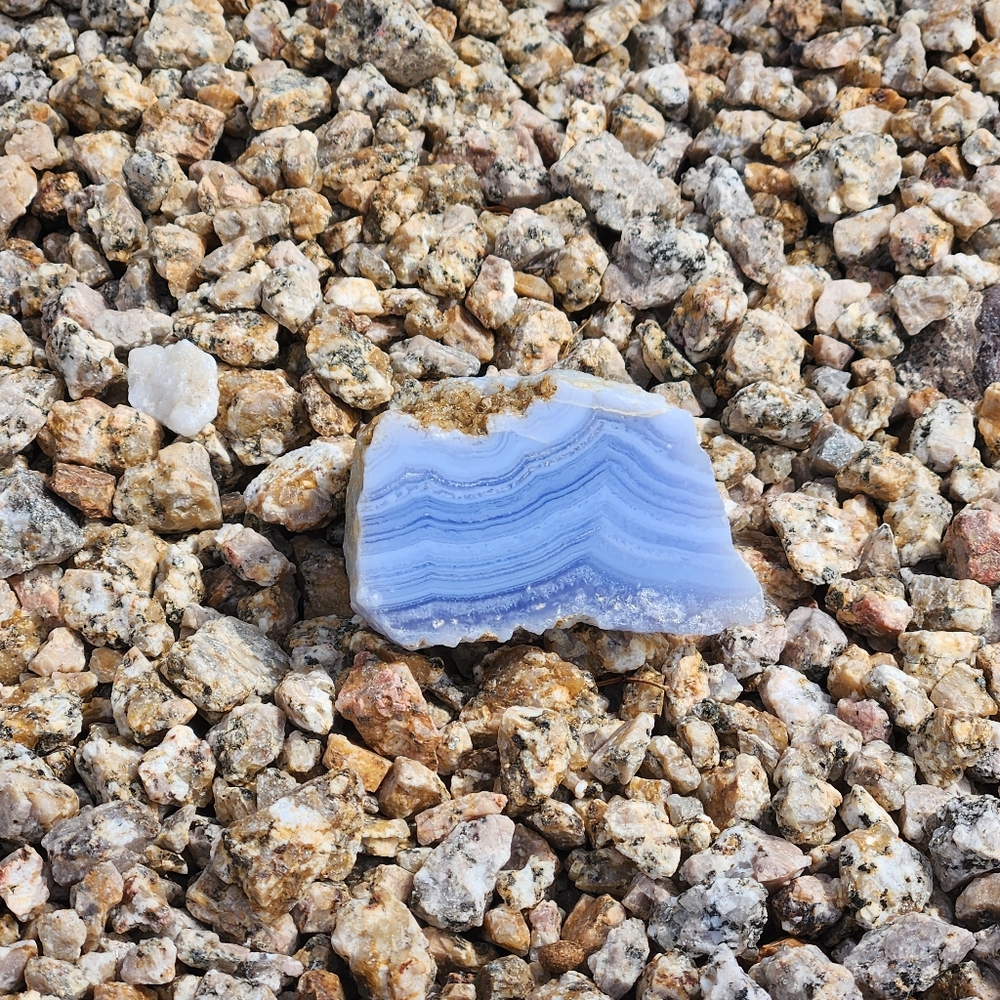 Blue Lace Agate Mineral Rock.